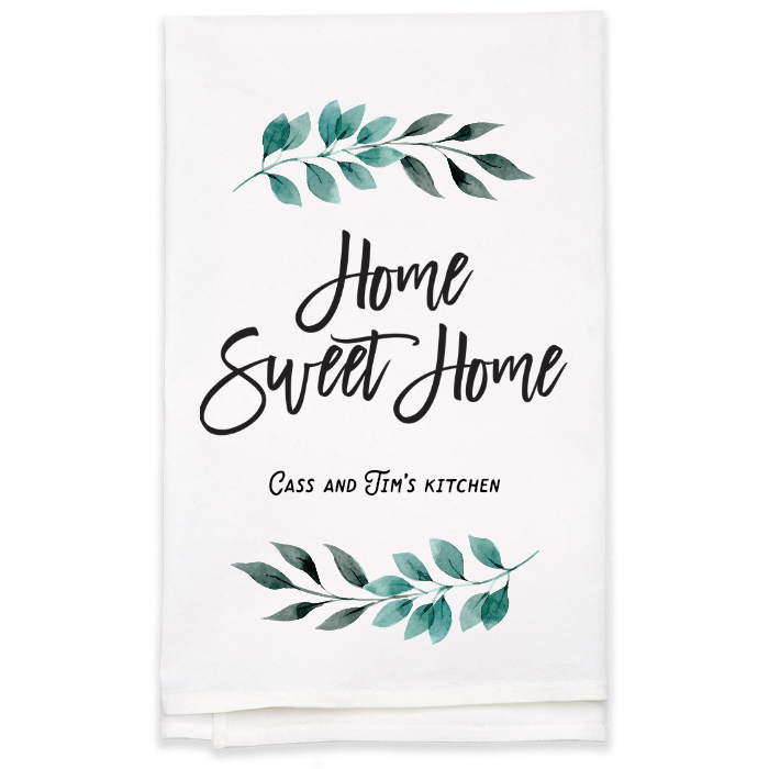 One, Two, Three, Five, or 10 Personalized Farmhouse Kitchen Tea Towels from  Qualtry (Up to 58% Off)